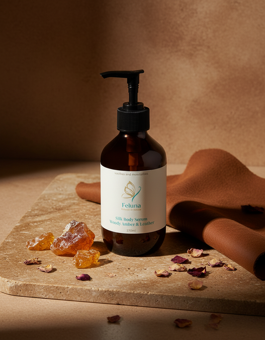 Silk Skin Body Serum, Woody Amber & Leather